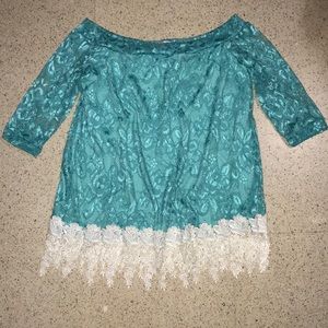 Beautiful Off-The-Shoulder Lace Bardot Blouse